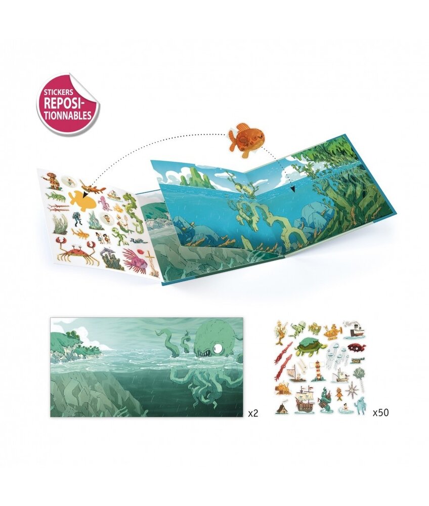 Djeco Herbruikbare Stickers Avonturen Op Zee