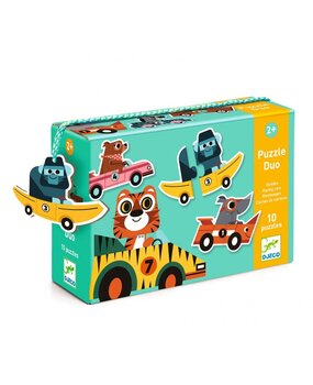 Djeco Puzzel Duo Racewagens Djeco Puzzel Duo Racewagens