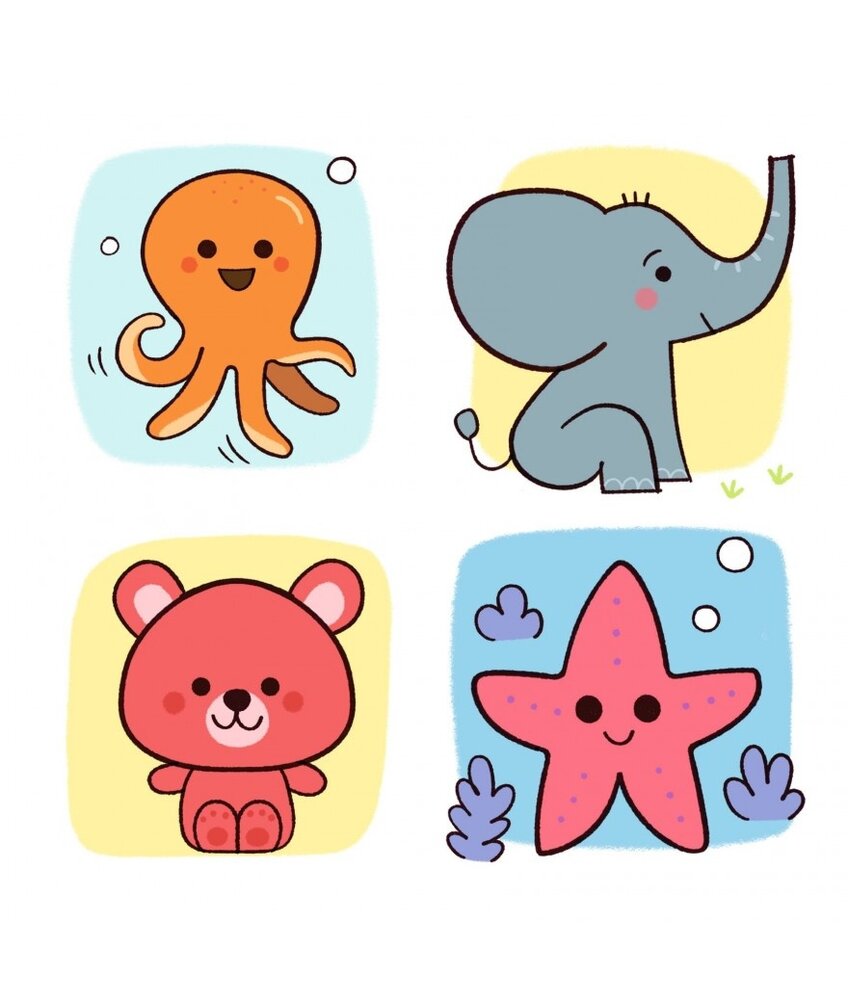 Djeco Step by Step Tekenkaarten Babydieren & Co