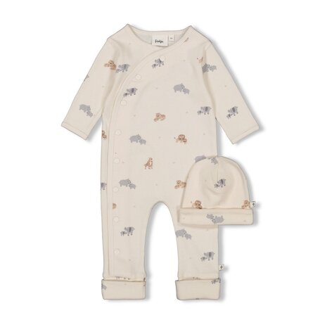 Feetje Babykleding Geschenkset Onesie met Muts Offwhite
