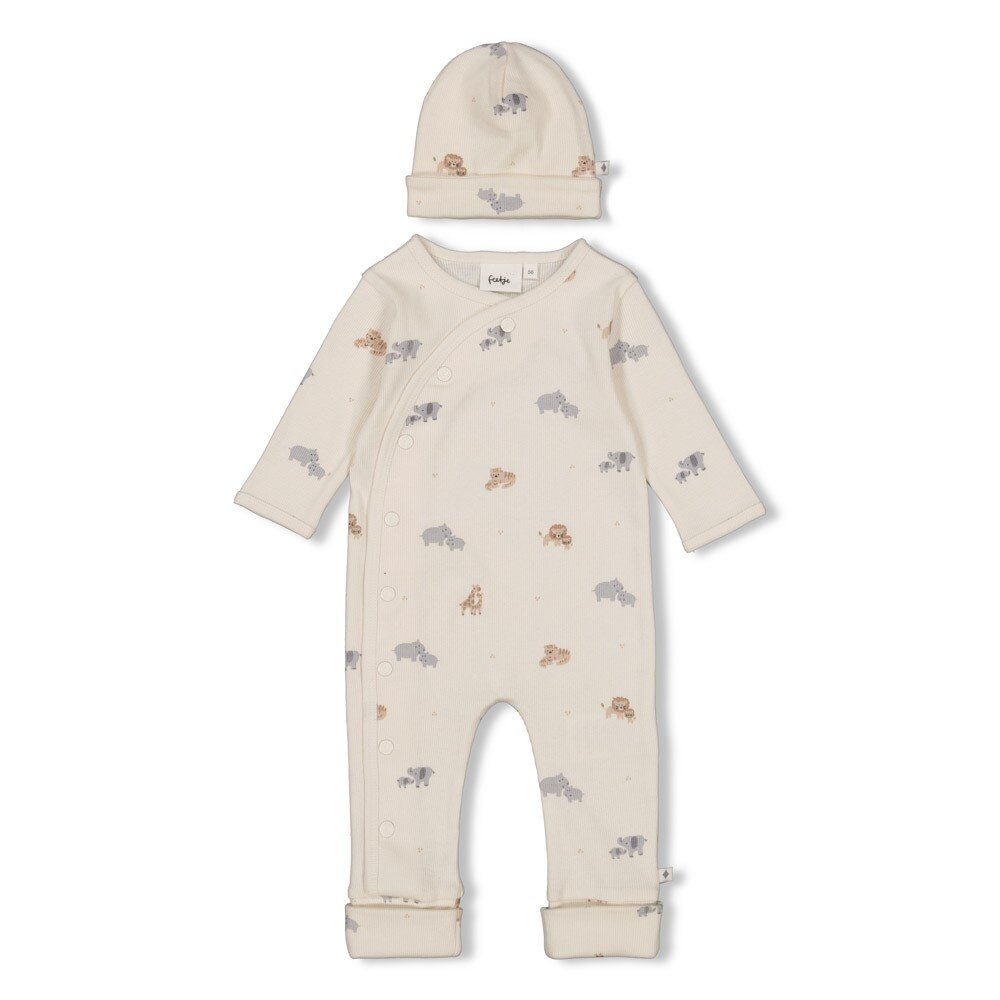 Feetje Babykleding Geschenkset Onesie met Muts Offwhite
