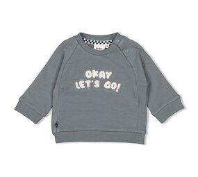 Feetje Babykleding Sweater Let's Go! Petrol Feetje Babykleding Sweater Let's Go! Petrol