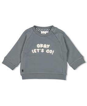Feetje Babykleding Sweater Let's Go! Petrol Feetje Babykleding Sweater Let's Go! Petrol
