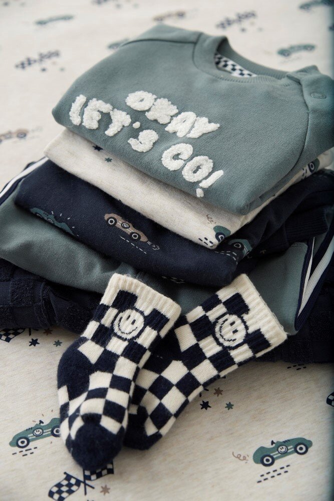 Feetje Babykleding Sweater Let's Go! Petrol
