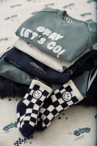 Feetje Babykleding Sweater Let's Go! Petrol