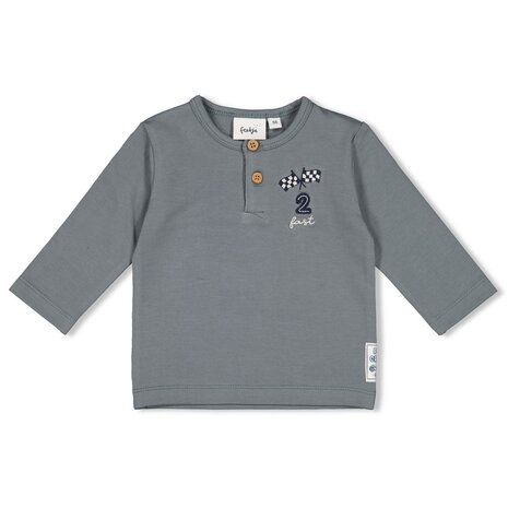 Feetje Babykleding Longsleeve Let's Go! Petrol