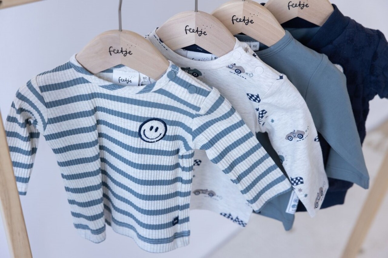 Feetje Babykleding Longsleeve Let's Go! Offwhite Melange