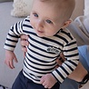 Feetje Babykleding Longsleeve Rib Streep Let's Go! Marine