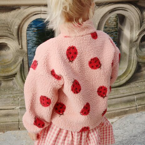 Konges Slojd Jody Teddy Jacket Ladybug Pink
