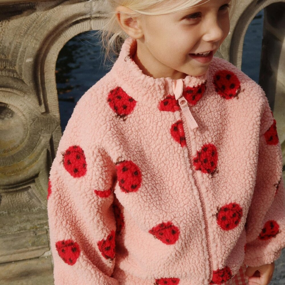 Konges Slojd Jody Teddy Jacket Ladybug Pink
