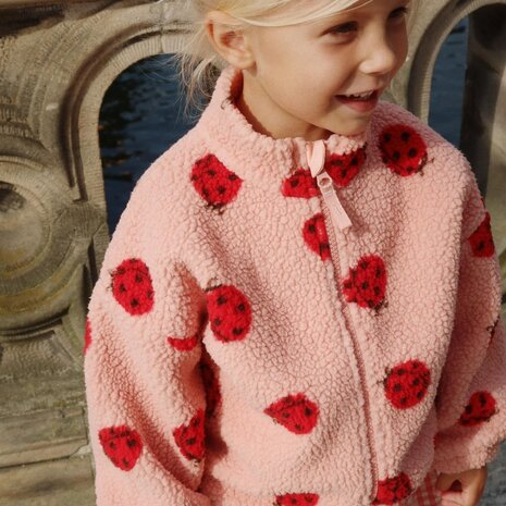 Konges Slojd Jody Teddy Jacket Ladybug Pink