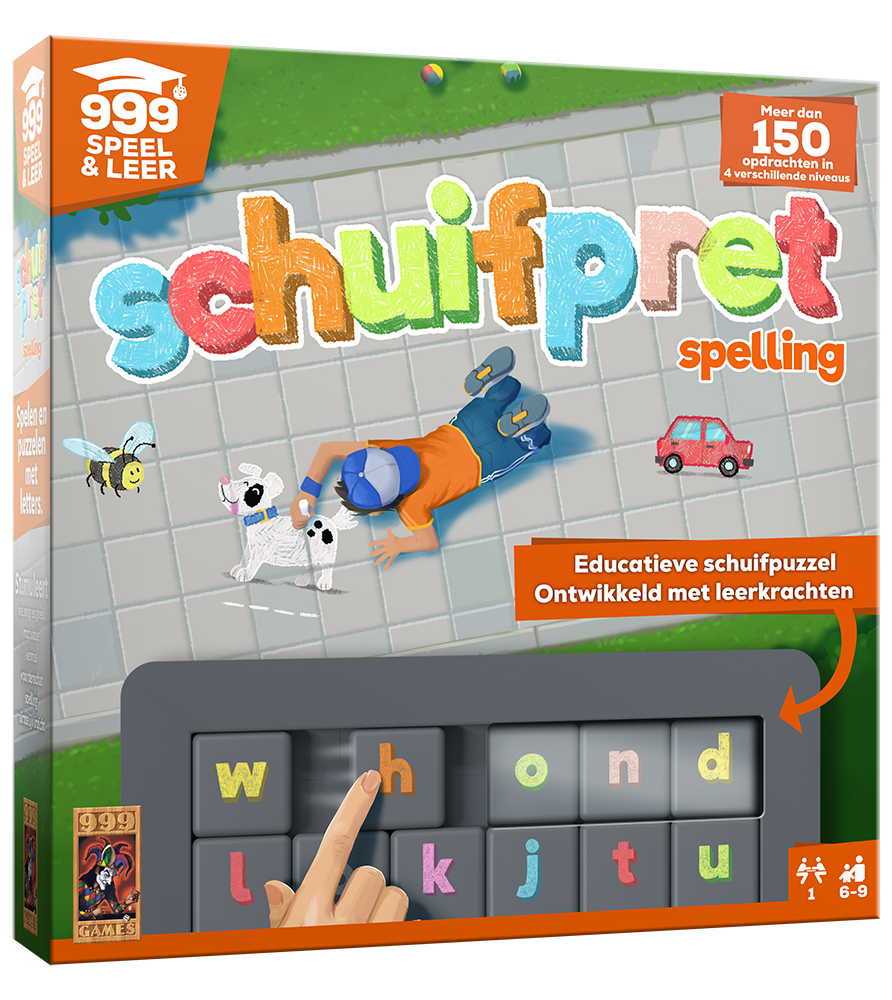 999 Games Schuifpret Spelling