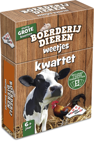 999 Games Weetjes Kwartet - Boerderijdieren