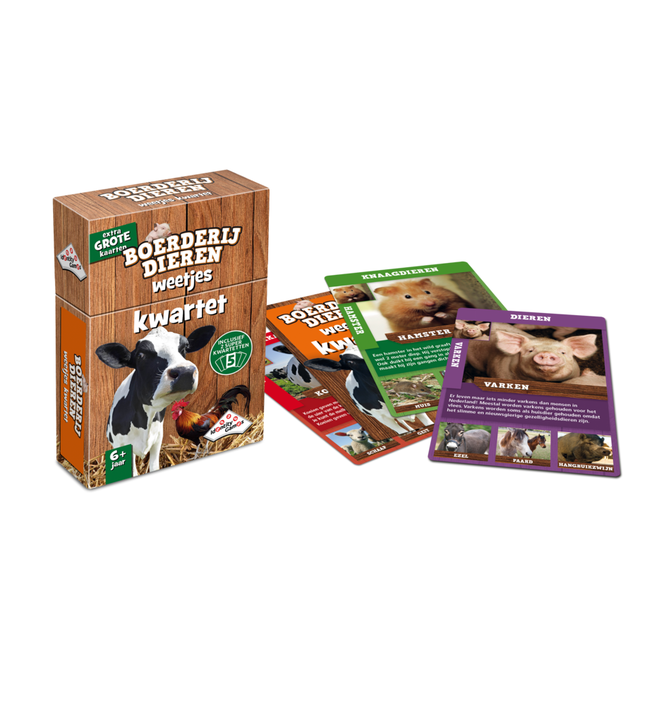 999 Games Weetjes Kwartet - Boerderijdieren