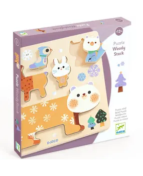 Djeco Houten Puzzel Woody Stack