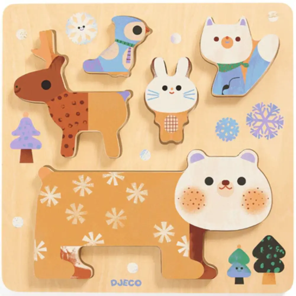 Djeco Houten Puzzel Woody Stack