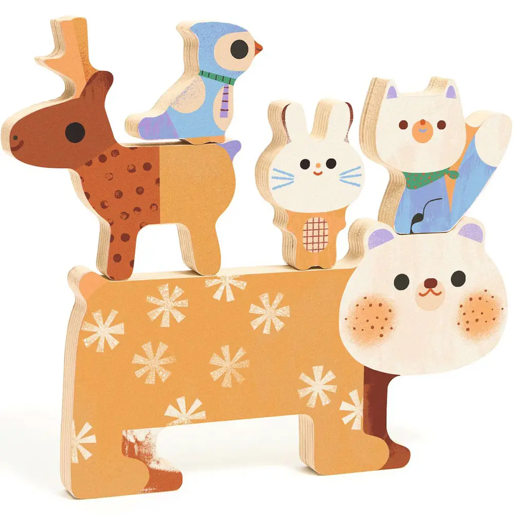 Djeco Houten Puzzel Woody Stack