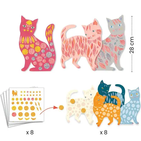 Djeco Knutselset Stickers Elodie's Cute Cats