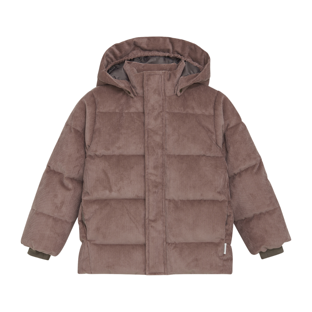 Winterjas Corduroy Jacket Puffer Rose Taupe afbeelding