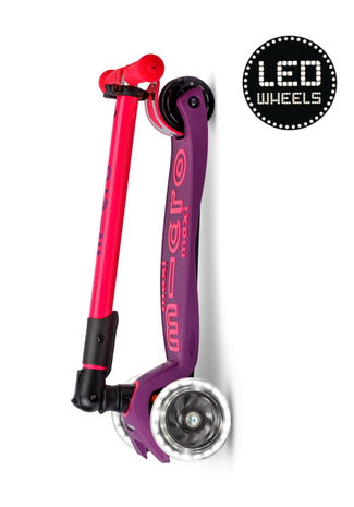 Micro Step Maxi Deluxe Inklapbaar LED Paars Roze Neon