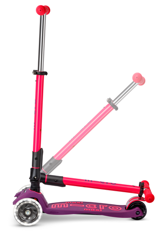 Micro Step Maxi Deluxe Inklapbaar LED Paars Roze Neon