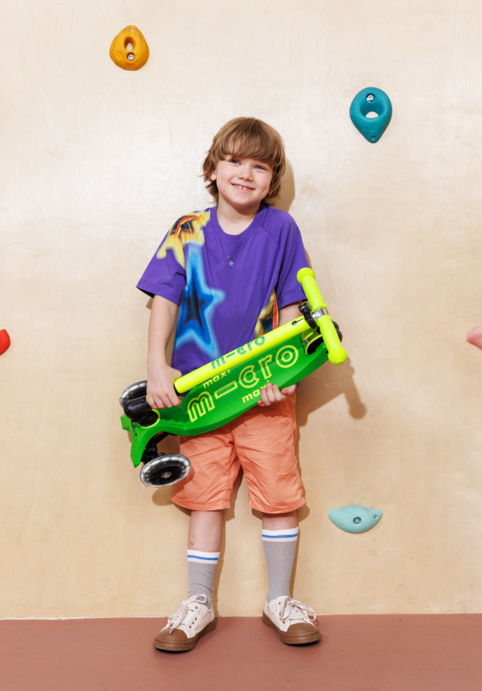 Micro Step Maxi Deluxe Inklapbaar LED Geel Groen Neon