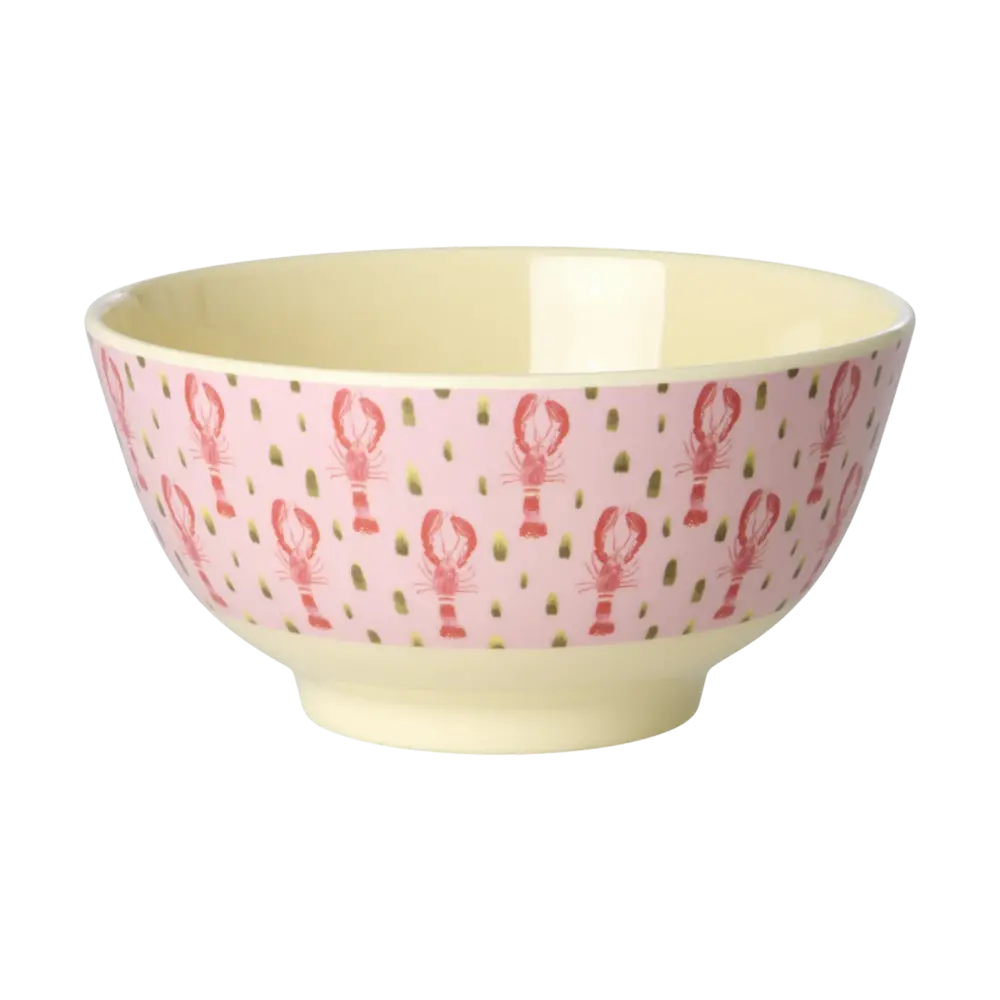 Rice Melamine Kom - Medium - Pink Lobster
