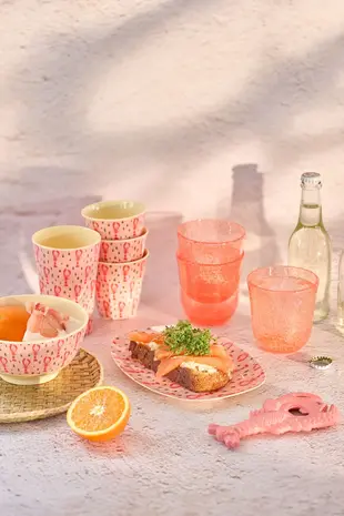 Rice Melamine Kom - Medium - Pink Lobster