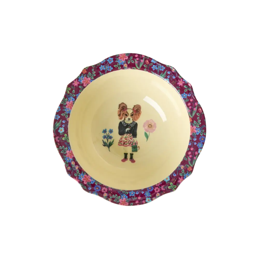 Rice Melamine Kom Vintage - Small - Nathalie Lété Bordeaux Rice Melamine Kom Vintage - Small - Nathalie Lété Bordeaux