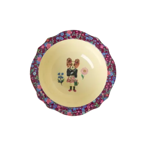 Rice Melamine Kom Vintage - Small - Nathalie Lété Bordeaux Rice Melamine Kom Vintage - Small - Nathalie Lété Bordeaux