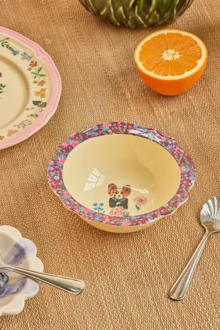 Rice Melamine Kom Vintage - Small - Nathalie Lété Bordeaux Rice Melamine Kom Vintage - Small - Nathalie Lété Bordeaux