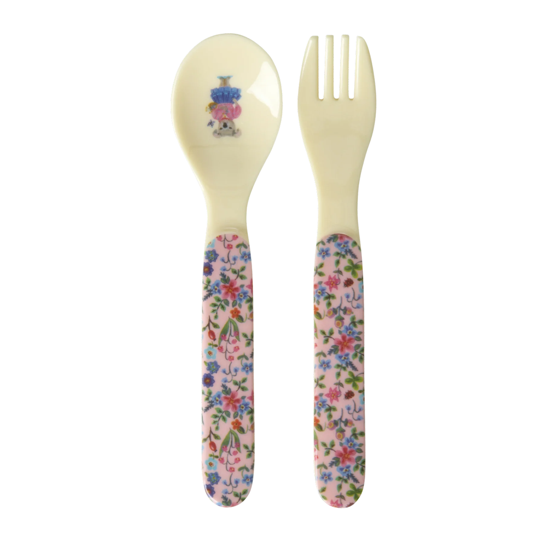 Baby Spoon and Fork Nathalie Lété Pink afbeelding