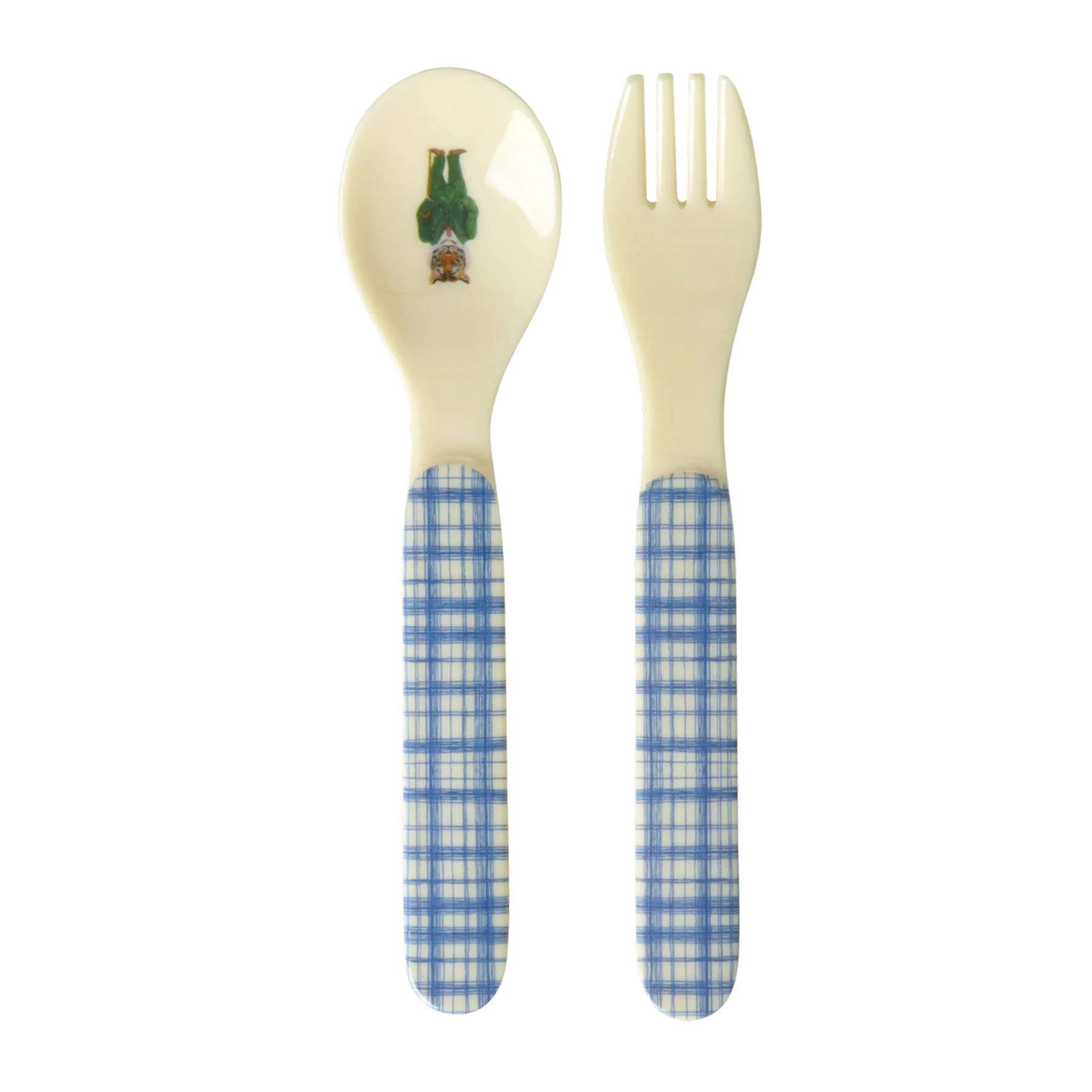 Baby Spoon and Fork Nathalie Lété Blue afbeelding