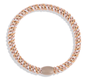 Kknekki Haarelastiekje Mix Slim Pink Nude Glitter