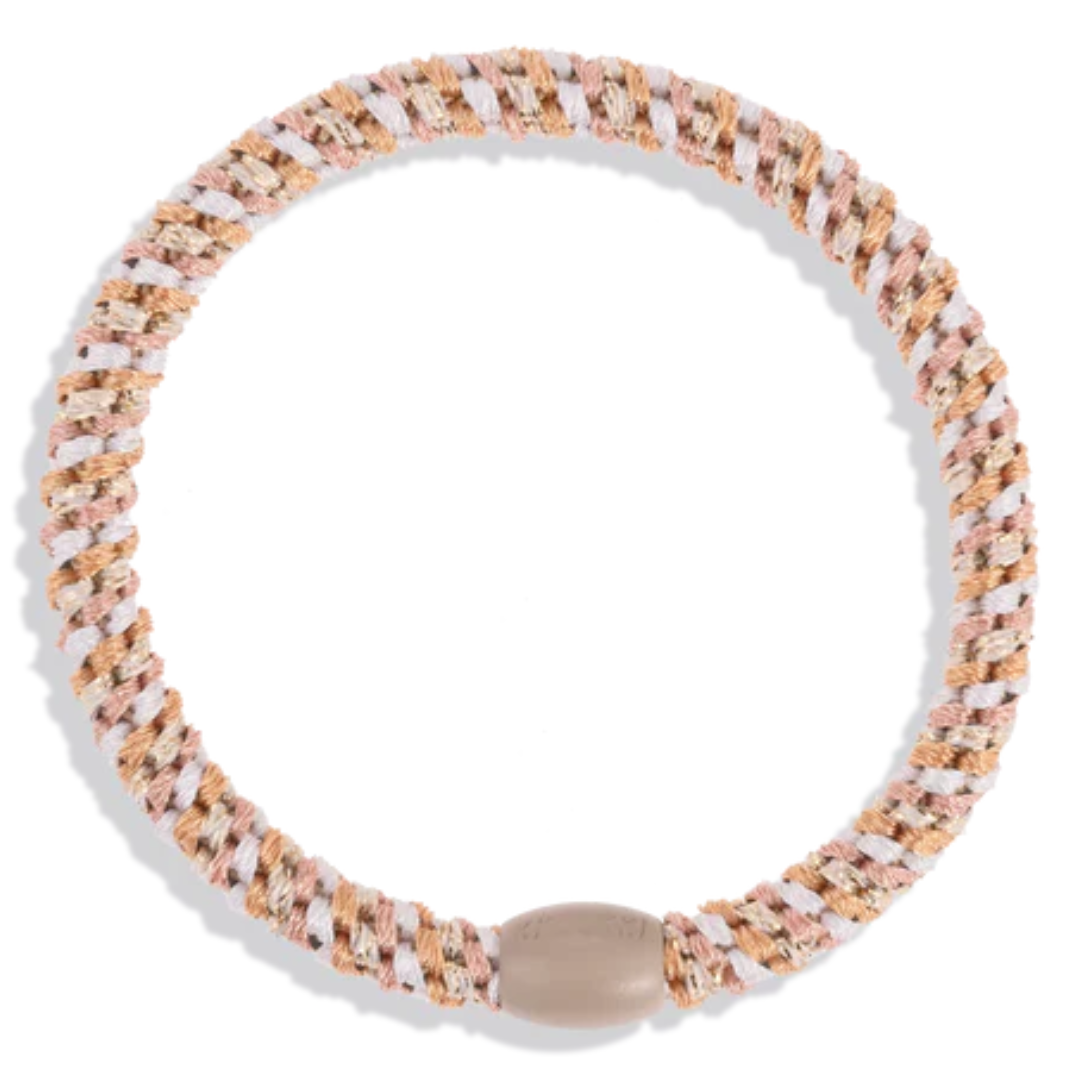 Haarelastiekje Mix Slim Pink Nude Glitter afbeelding