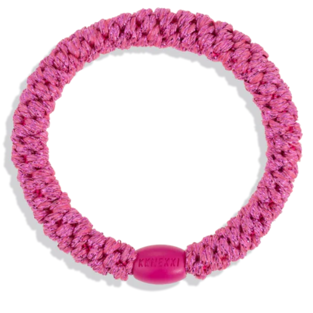 Haarelastiekje Strong Pink Glitter afbeelding