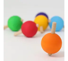 Grimm's Houten Spinners Rainbow 6 stuks Grimm's Houten Spinners Rainbow 6 stuks