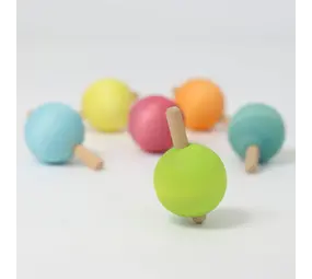 Grimm's Houten Spinners Pastel 6 stuks Grimm's Houten Spinners Pastel 6 stuks