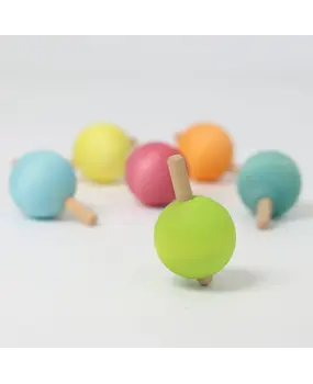 Grimm's Houten Spinners Pastel 6 stuks Grimm's Houten Spinners Pastel 6 stuks