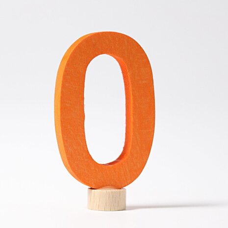 Grimm's Houten Steker Cijfer 0 Grimm's Houten Steker Cijfer 0