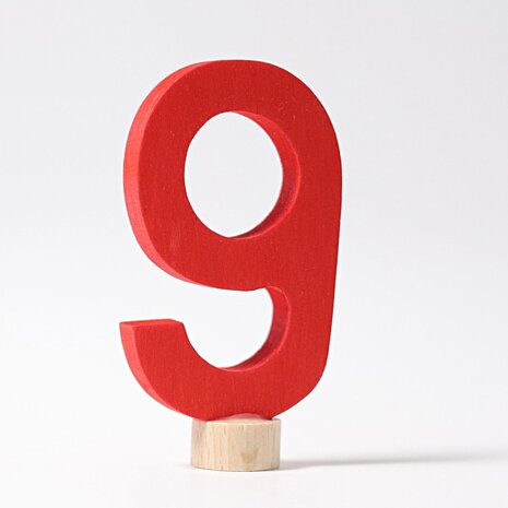 Grimm's Houten Steker Cijfer 9 Grimm's Houten Steker Cijfer 9