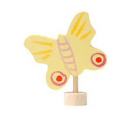 Grimm's Houten Steker Vlinder Geel Grimm's Houten Steker Vlinder Geel