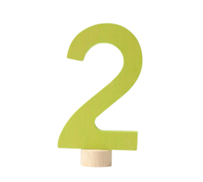Grimm's Houten Steker Cijfer 2 Grimm's Houten Steker Cijfer 2