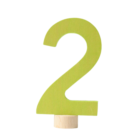 Grimm's Houten Steker Cijfer 2 Grimm's Houten Steker Cijfer 2
