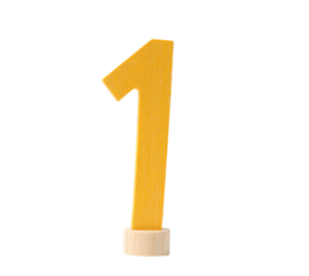 Grimm's Houten Steker Cijfer 1 Grimm's Houten Steker Cijfer 1