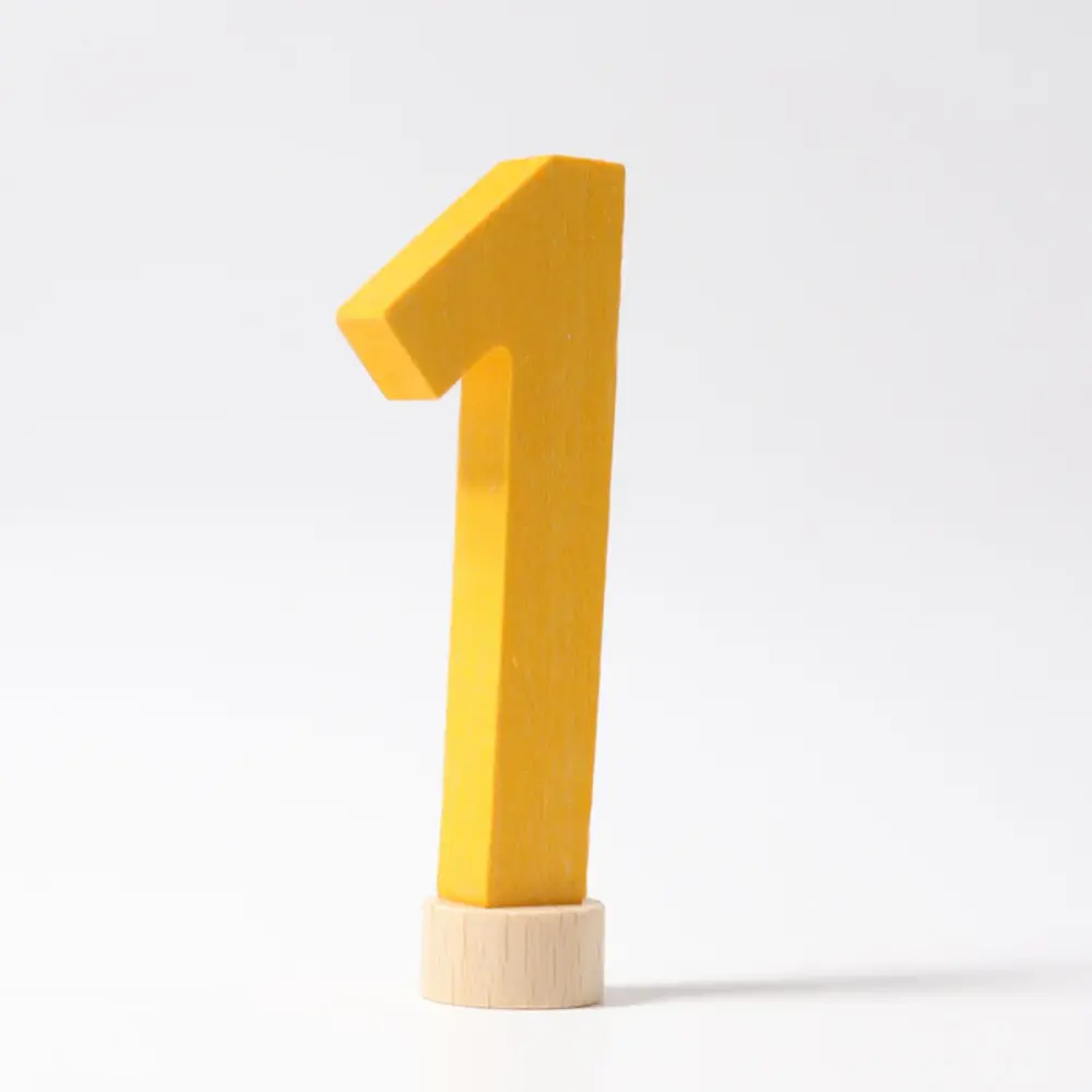 Grimm's Houten Steker Cijfer 1 Grimm's Houten Steker Cijfer 1