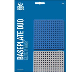 Plus-Plus Plus Plus Bouwplaat Blauw-Grijs (2 stuks) Plus-Plus Plus Plus Bouwplaat Blauw-Grijs (2 stuks)