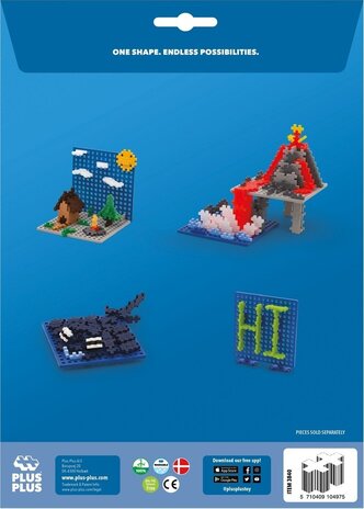 Plus-Plus Bouwplaat Blauw-Grijs (2 stuks)