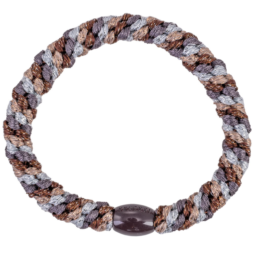 Kknekki Haarelastiekje Mix Brown Silver Glitter Kknekki Haarelastiekje Mix Brown Silver Glitter