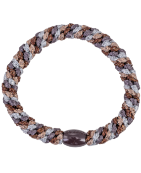 Kknekki Haarelastiekje Mix Brown Silver Glitter